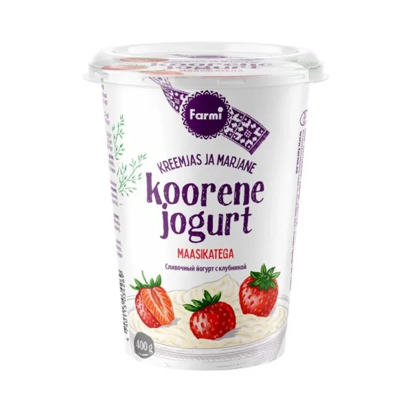 JOGURT KOORENE Farmi MAASIKA 400Gr