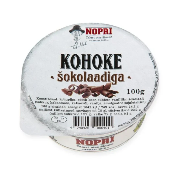 NOPRI KOHUKE SOKOLAADIGA 100GR