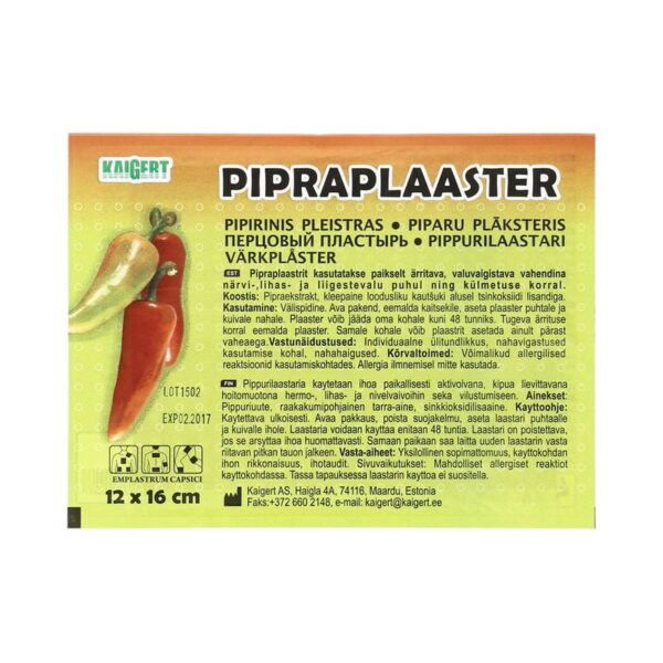 PAIRA Empl capsici 12*16 perfor (PIPRAPLASTER)
