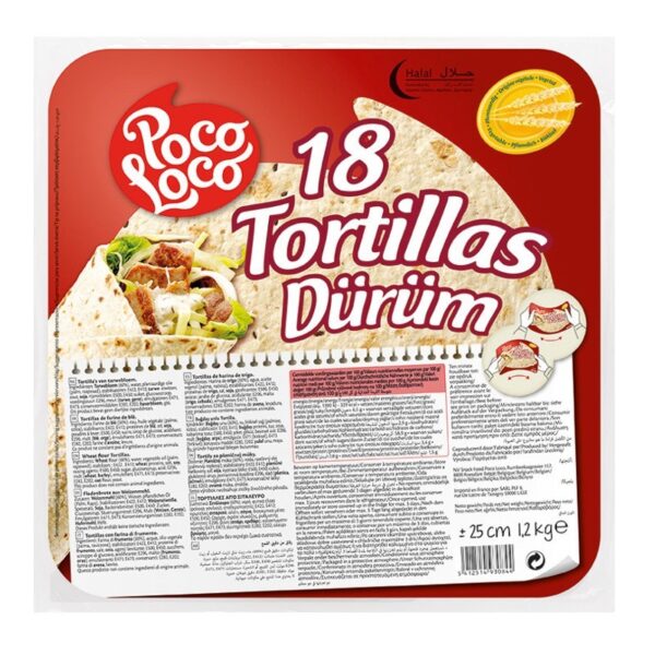 TORTILLAD 25CM*18TK 1180G POCO LOCO