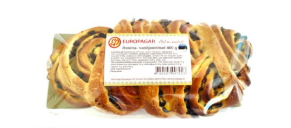 EUROPAGAR ROSINA VANILJESTRITSEL 400G