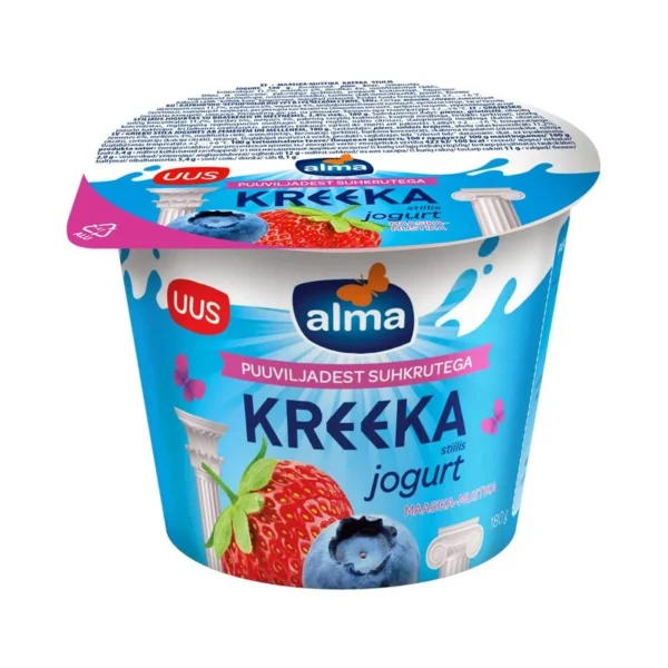 ALMA KREEKA jogurt MAASIKA-MUSTIKA 180Gr
