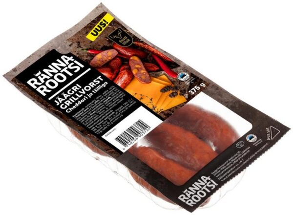 R.Rootsi GRILLVORST JÄÄGRI CHEDDARI JA TSILLIGA 375G