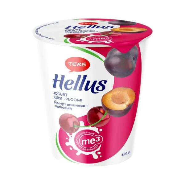 HELLUS JOGURT  350Gr KIRSI-PLOOMI (TERE)