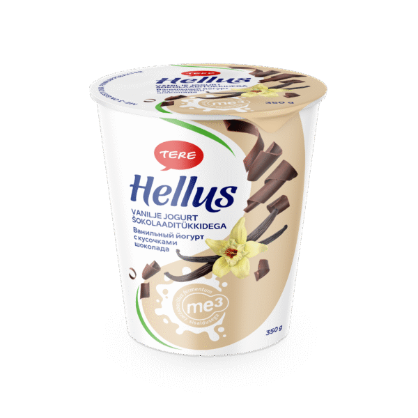 HELLUS JOGURT  350Gr SOKOLAADITÜKKIDEGA  (TERE)