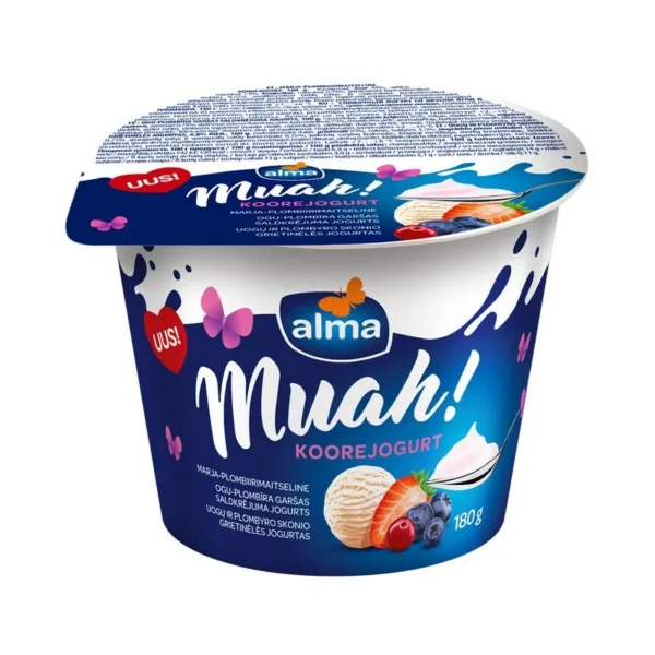JOGURT KOORE MUAH 180g  MARJA-PLOMBIIRI  (ALMA)