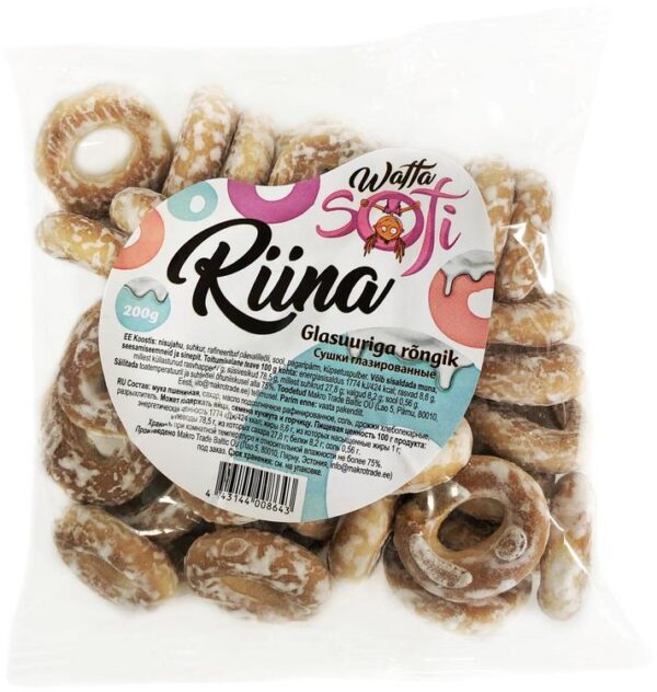 RÕNGIK Waffa Sofi RIINA glasuuriga 200g